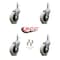 Service Caster Rubbermaid Mop Bucket Casters with Sockets for 7380-L1, 4PK RUB-SCC-GR05S310-TPRS-716138-X701-4 - alternate 3